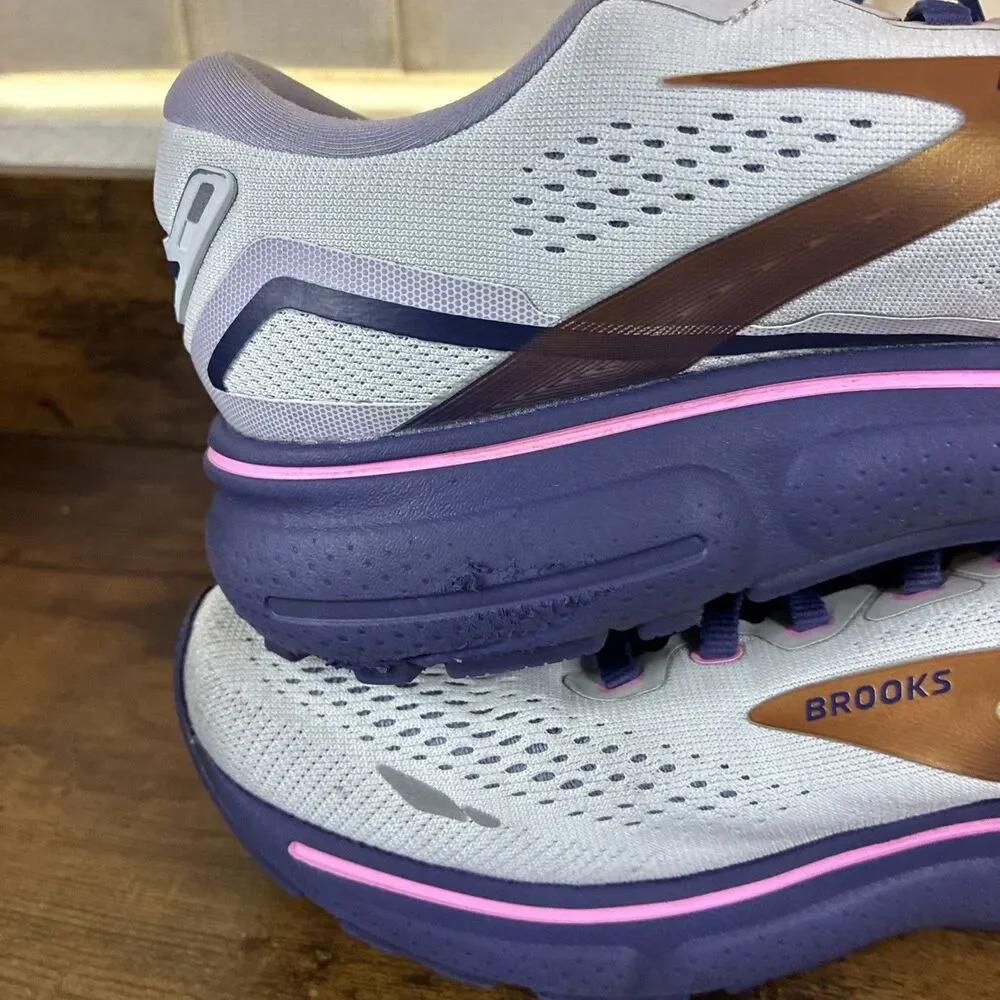 Brooks Ghost 15 Shoes Womens Size 9 Gray Mesh Athletic Running Shoes 1203801B492